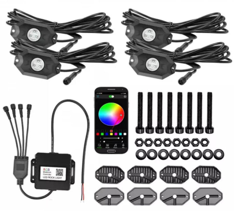 Load image into Gallery viewer, RGB CREE LED Rock Light Kits for Trucks, Jeeps and Powersports
