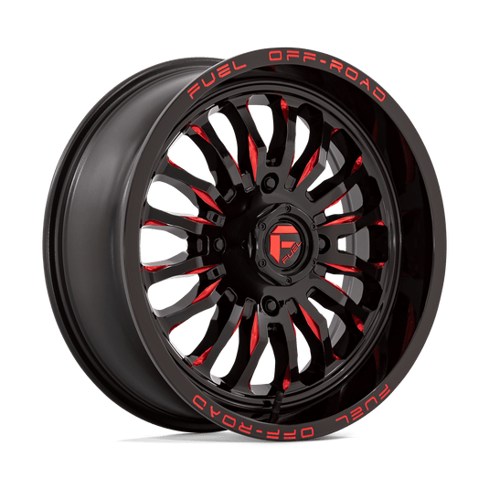 D822 18X7 4X137 G-BLK MILL-RED 13MM