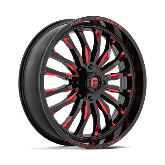 D822 24X7 4X156 G-BLK MILL-RED 13MM