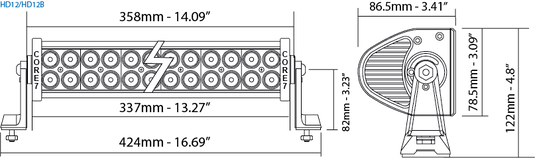 12 inch Automotive CREE LED Dual Row Light Bar