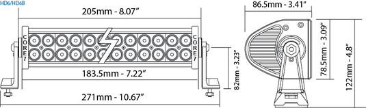 6 Inch Automotive CREE LED Dual Row Light Bar